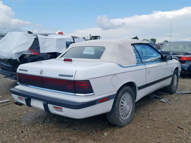 1C3XJ4530LG493555 - 1990 CHRYSLER LEBARON WHITE photo 4