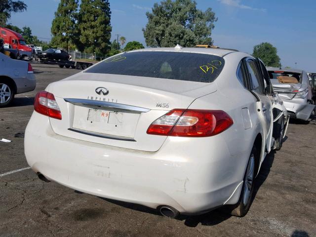 JN1AY1AP9BM520257 - 2011 INFINITI M56 WHITE photo 4