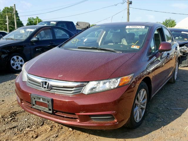 2HGFB2F83CH532146 - 2012 HONDA CIVIC EX RED photo 2