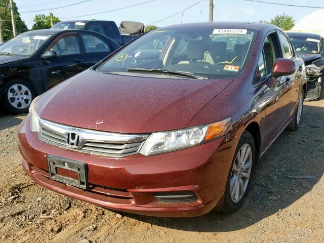 2HGFB2F83CH532146 - 2012 HONDA CIVIC EX RED photo 9