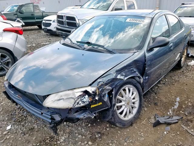 1C3EL46X02N226235 - 2002 CHRYSLER SEBRING LX BLUE photo 2