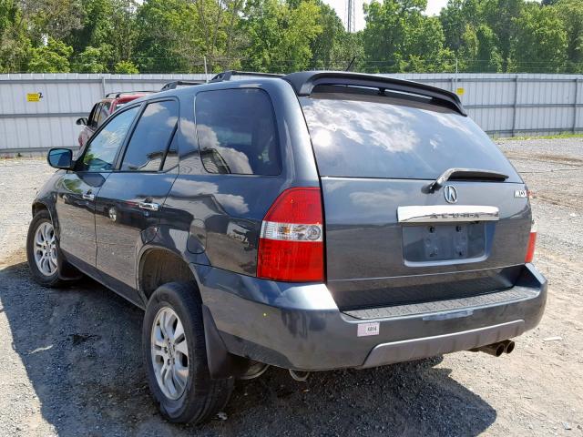 2HNYD18983H519792 - 2003 ACURA MDX TOURIN GRAY photo 3