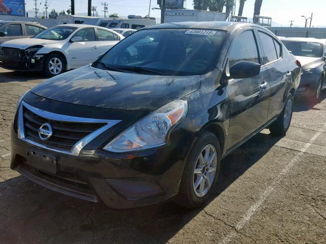 3N1CN7AP1FL835705 - 2015 NISSAN VERSA S BLACK photo 2