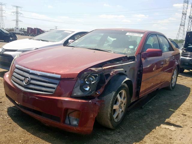 1G6DP567350107584 - 2005 CADILLAC CTS HI FEA RED photo 2