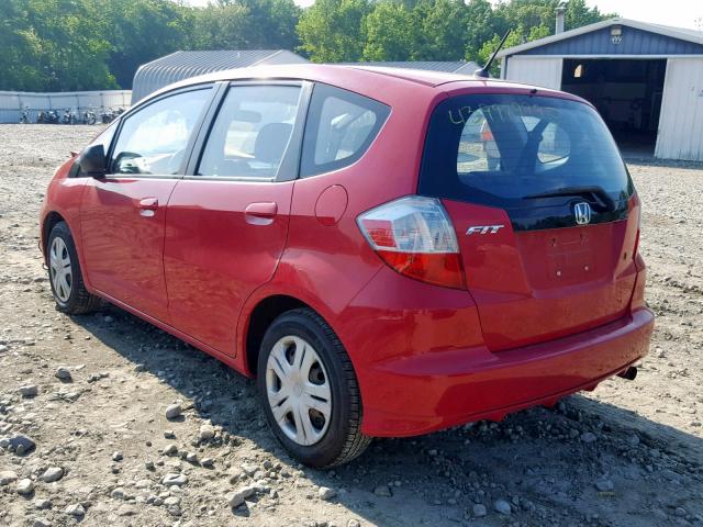 JHMGE8H25AC034857 - 2010 HONDA FIT RED photo 3