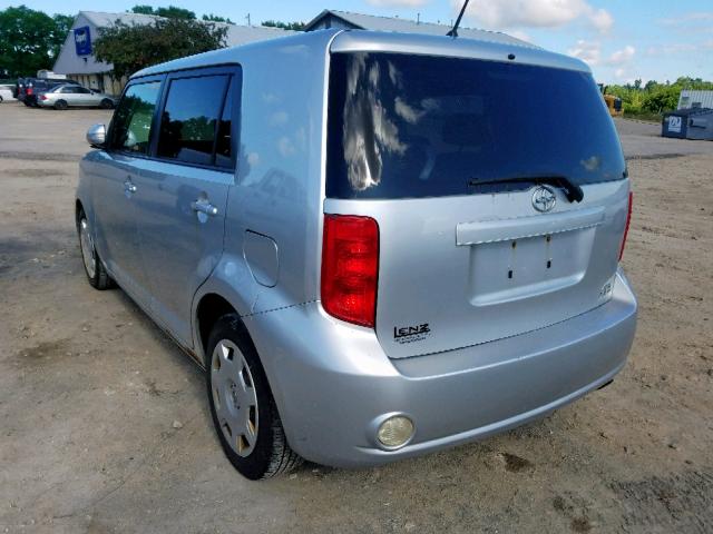 JTLKE50E881031493 - 2008 TOYOTA SCION XB 银色 照片 3