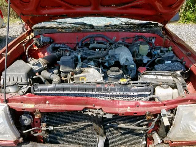 4TAPM62N0YZ594378 - 2000 TOYOTA TACOMA RED photo 7