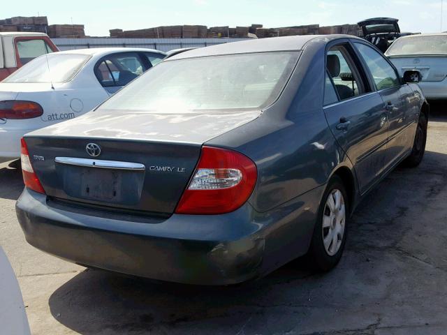 JTDBE32K430158100 - 2003 TOYOTA CAMRY LE GREEN photo 4