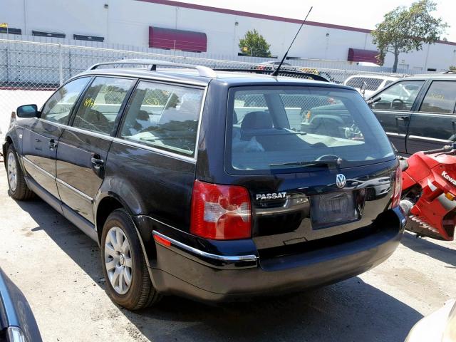 WVWVD63B12E376111 - 2002 VOLKSWAGEN PASSAT GLS BLACK photo 3