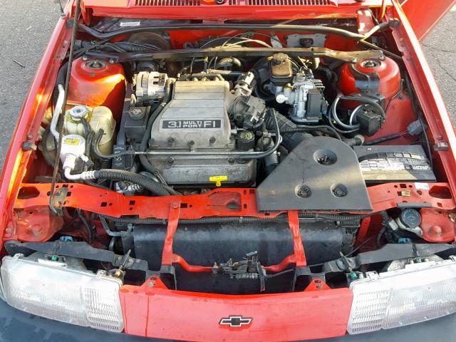 1G1JC34T8R7172839 - 1994 CHEVROLET CAVALIER R RED photo 7