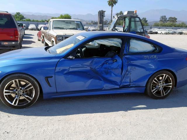 WBA3R1C56FK194253 - 2015 BMW 435 I BLUE photo 9