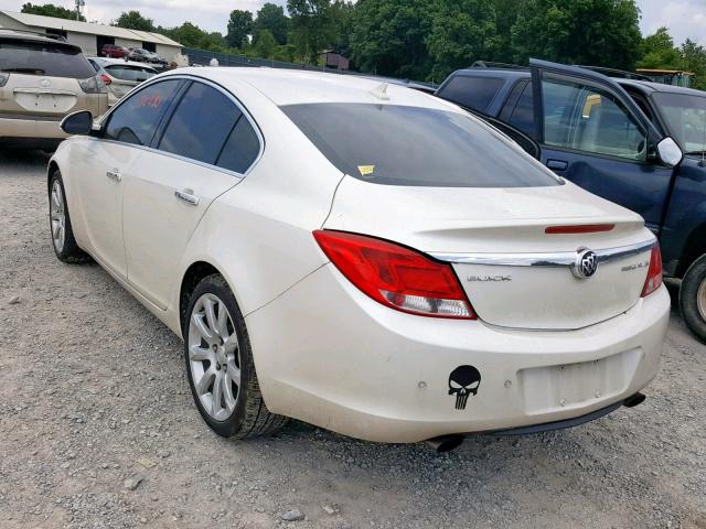 2G4GU5GV3D9216496 - 2013 BUICK REGAL PREM WHITE photo 3