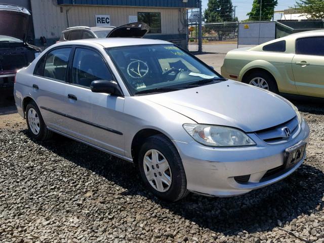 2HGES16365H567275 - 2005 HONDA CIVIC DX V SILVER photo 1