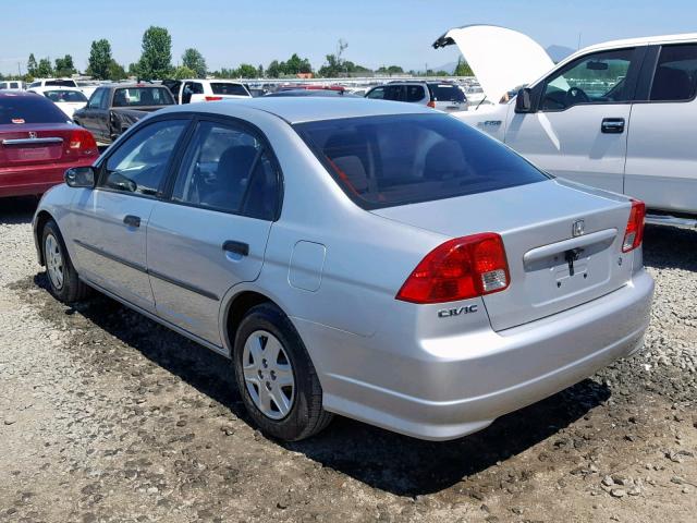 2HGES16365H567275 - 2005 HONDA CIVIC DX V SILVER photo 3