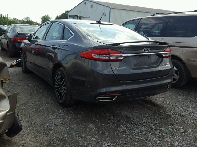 3FA6P0D93HR255838 - 2017 FORD FUSION TIT GRAY photo 3