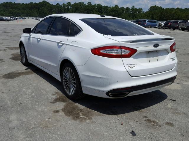 3FA6P0K91ER258946 - 2014 FORD FUSION TIT WHITE photo 3