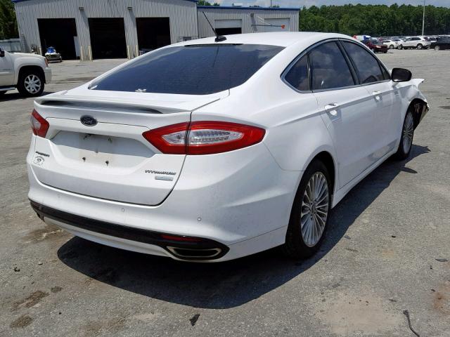 3FA6P0K91ER258946 - 2014 FORD FUSION TIT WHITE photo 4