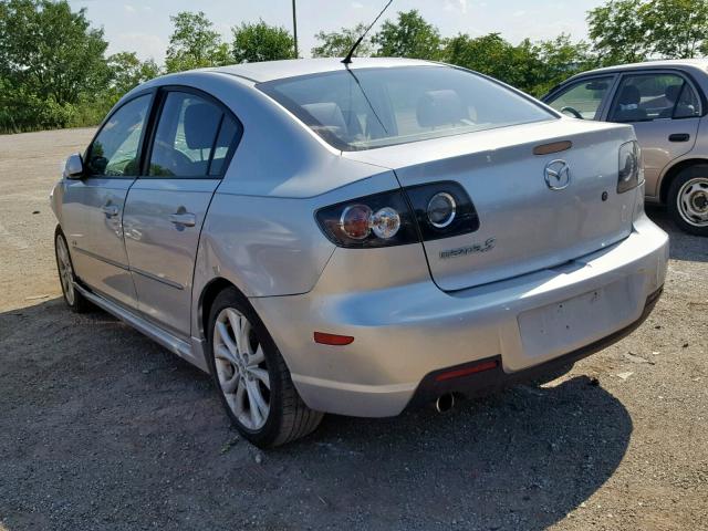 JM1BK324581867341 - 2008 MAZDA 3 S SILVER photo 3