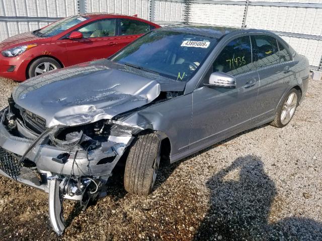 WDDGF4HB9DR299537 - 2013 MERCEDES-BENZ C 250 GRAY photo 2