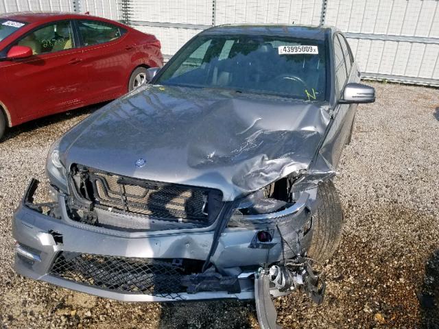 WDDGF4HB9DR299537 - 2013 MERCEDES-BENZ C 250 GRAY photo 9