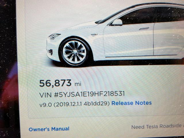 5YJSA1E19HF218531 - 2017 TESLA MODEL S WHITE photo 8