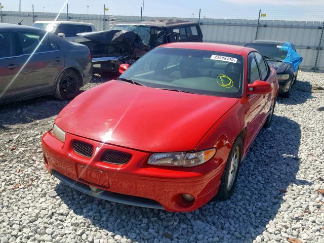 1G2WP52K72F284121 - 2002 PONTIAC GRAND PRIX RED photo 2
