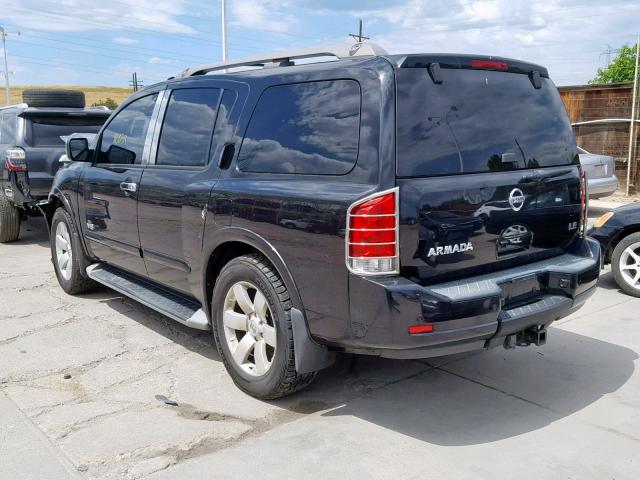 5N1AA08CX8N611020 - 2008 NISSAN ARMADA SE BLACK photo 3