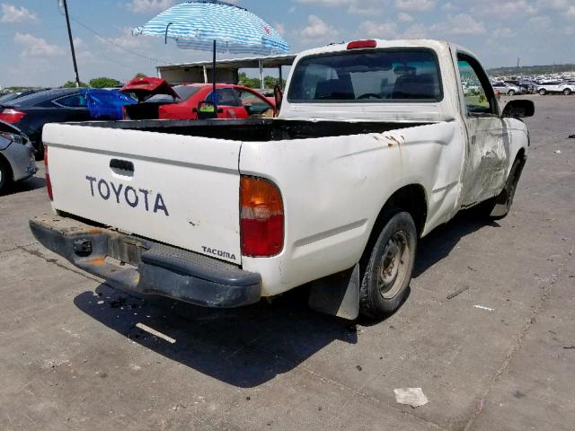 4TANL42N7VZ298526 - 1997 TOYOTA TACOMA WHITE photo 4