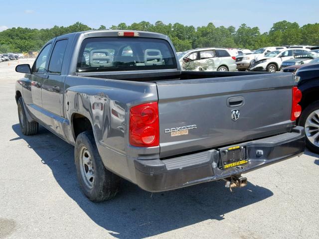 1D7HE28K87S104620 - 2007 DODGE DAKOTA QUA GRAY photo 3