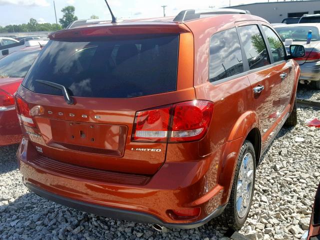 3C4PDCDG0ET150972 - 2014 DODGE JOURNEY LI ORANGE photo 4