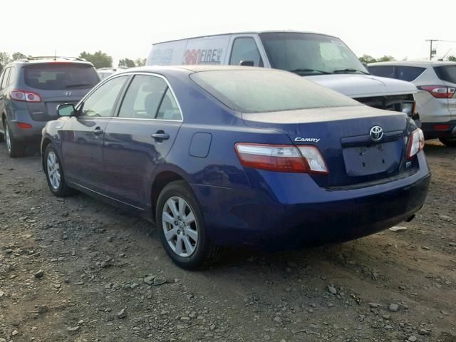 4T1BB46K28U061420 - 2008 TOYOTA CAMRY HYBR BLUE photo 3