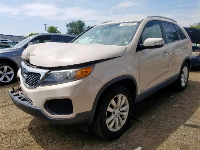 5XYKTDA2XBG080492 - 2011 KIA SORENTO BA BEIGE photo 2