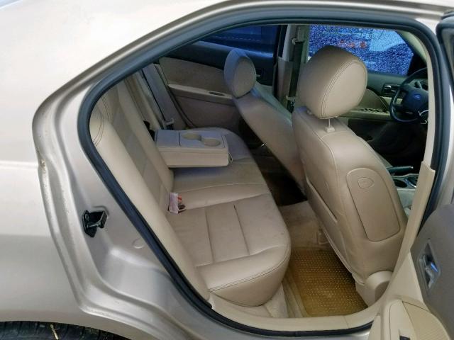 3FAHP08106R172037 - 2006 FORD FUSION SEL TAN photo 6