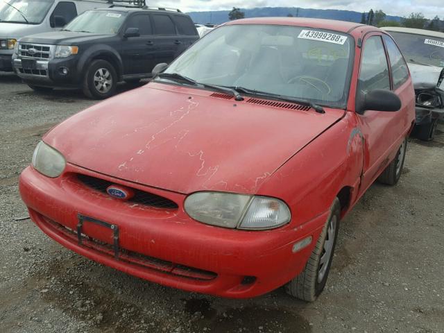 KNJLT05H1V6204732 - 1997 FORD ASPIRE RED photo 2