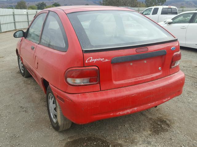 KNJLT05H1V6204732 - 1997 FORD ASPIRE RED photo 3