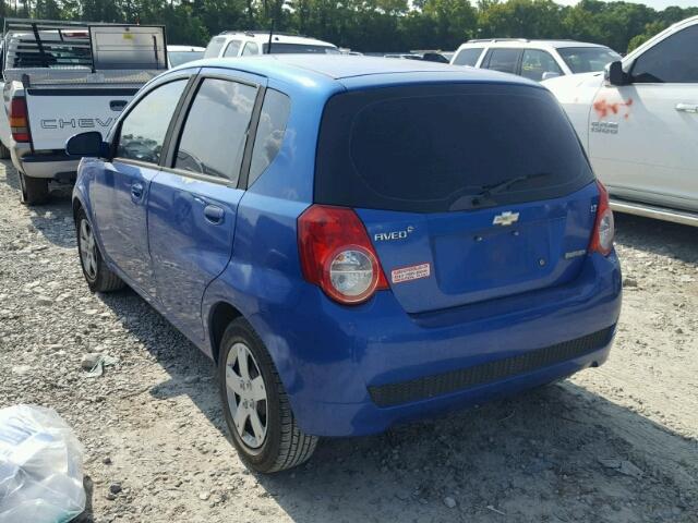 KL1TD66E19B301649 - 2009 CHEVROLET AVEO LS BLUE photo 3