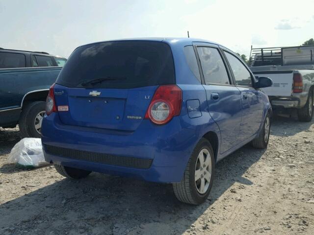 KL1TD66E19B301649 - 2009 CHEVROLET AVEO LS BLUE photo 4