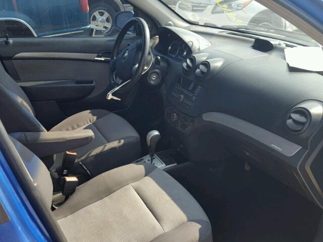 KL1TD66E19B301649 - 2009 CHEVROLET AVEO LS BLUE photo 5