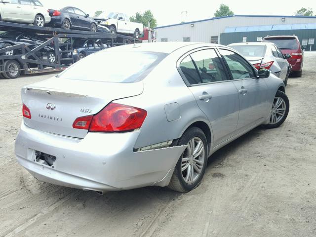 JN1CV6AR8BM356709 - 2011 INFINITI G37 SILVER photo 4