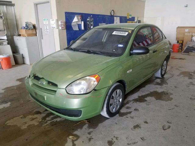 KMHCM36C09U127997 - 2009 HYUNDAI ACCENT GS GREEN photo 2