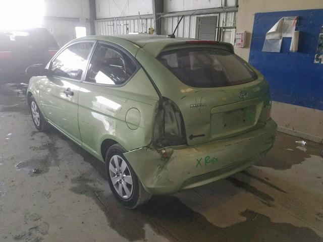 KMHCM36C09U127997 - 2009 HYUNDAI ACCENT GS GREEN photo 3