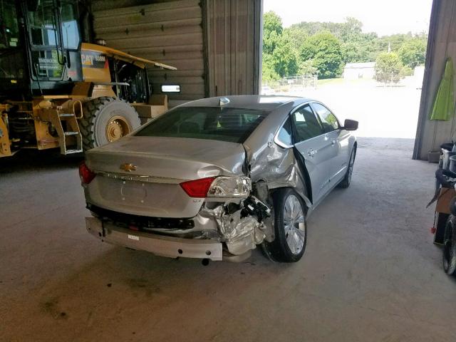 2G1145S37G9155683 - 2016 CHEVROLET IMPALA LTZ SILVER photo 4