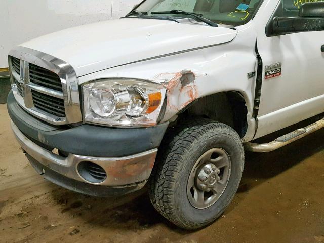 3D7KS28T19G520901 - 2009 DODGE RAM 2500 WHITE photo 9