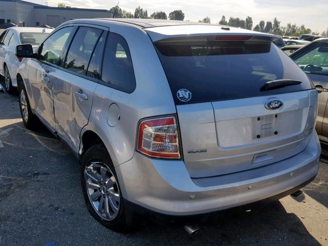 2FMDK3JC8ABB15902 - 2010 FORD EDGE SEL SILVER photo 3