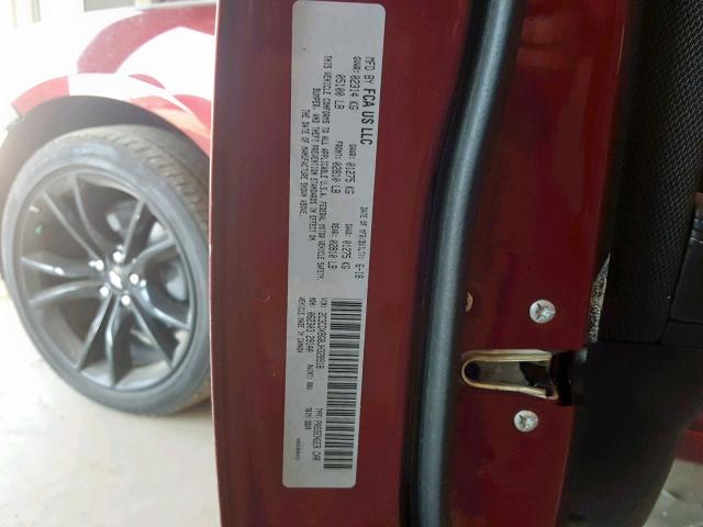 2C3CDXBG8JH328918 - 2018 DODGE CHARGER SX RED photo 10