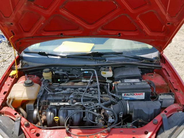 1FAFP34N95W266589 - 2005 FORD FOCUS ZX4 RED photo 7