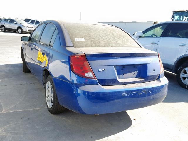 1G8AZ52F15Z130276 - 2005 SATURN ION LEVEL BLUE photo 3