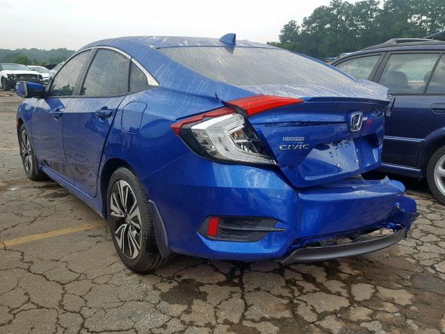 JHMFC1F7XJX021165 - 2018 HONDA CIVIC EXL 蓝色 照片 3