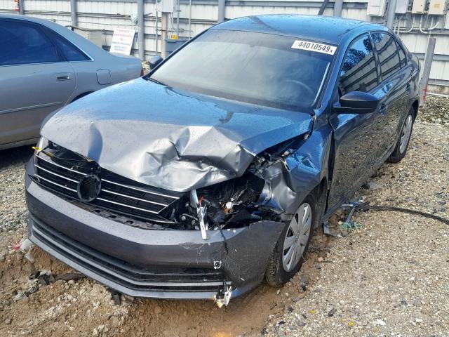 3VW2K7AJ0FM318058 - 2015 VOLKSWAGEN JETTA BASE GRAY photo 2