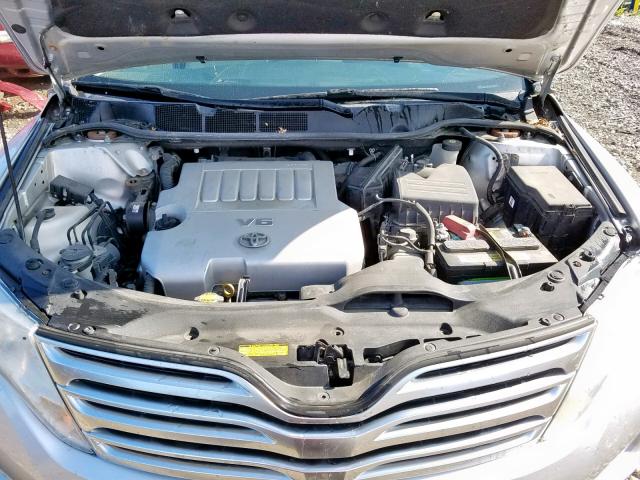 4T3BK3BB2AU026681 - 2010 TOYOTA VENZA SILVER photo 7